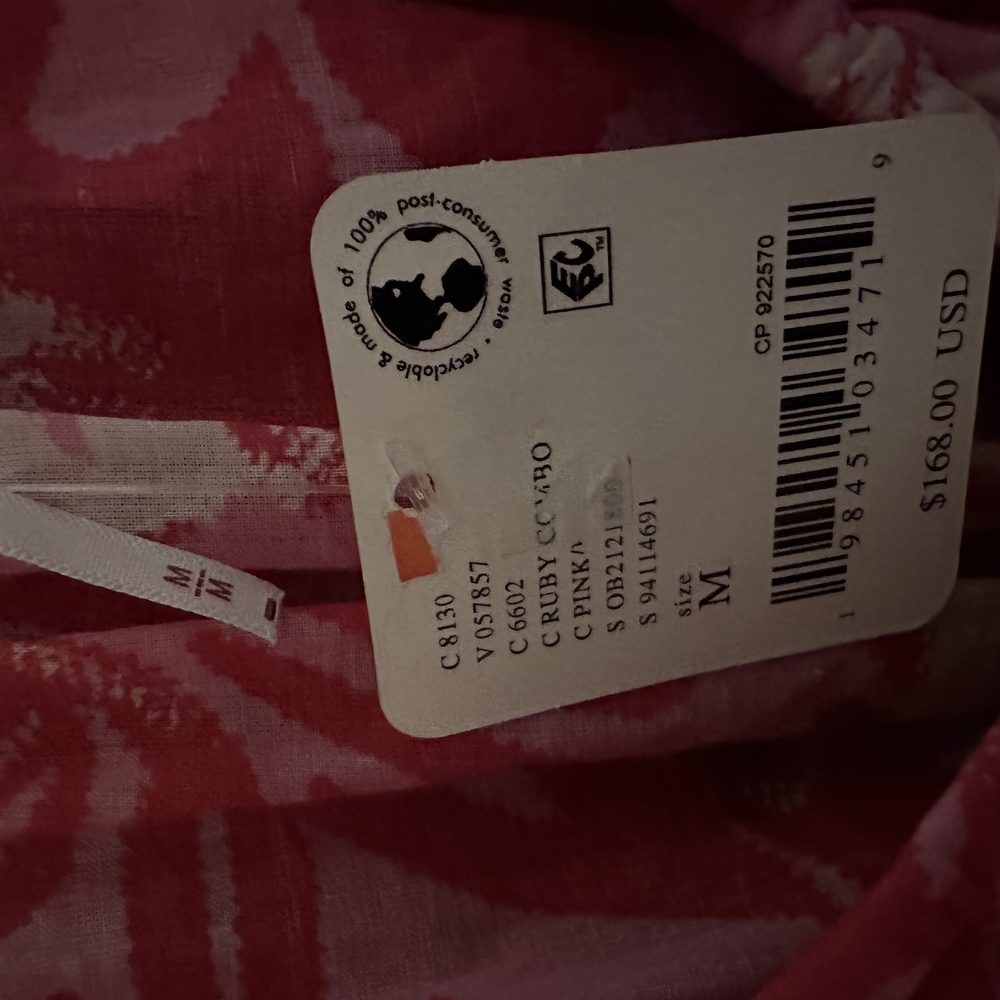 Free People Pink and White Patterned Top